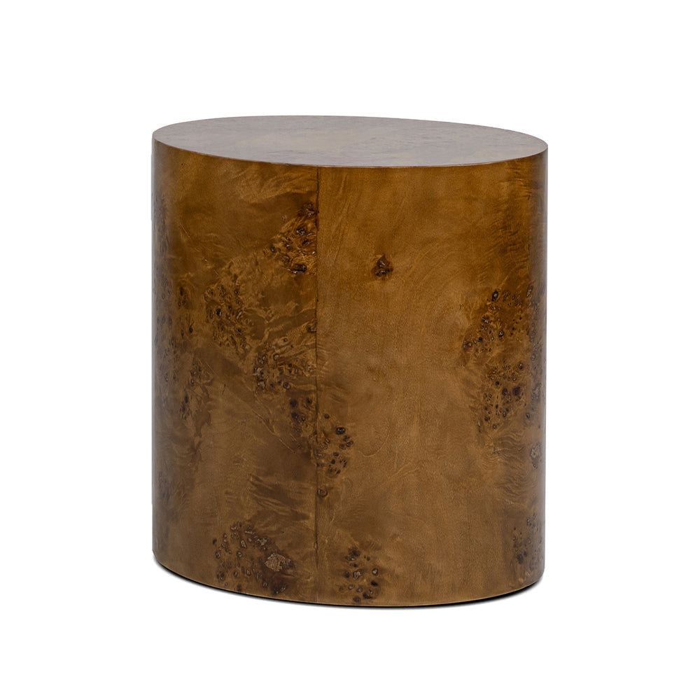 English Elm Jennifer Taylor Home - Nebula 20" Oval Accent Side Table - Medium Brown Walnut Burl Wood For Elegant Living Spaces B2719P292913