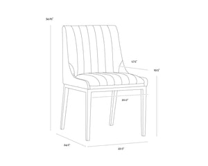 Sunpan HALDEN DINING CHAIR in Bravo Admiral - Sleek Mid-Century Modern Design with Comfort & Style 112218