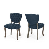 Christopher Knight Home® - Noble House - Crosswind Tufted Dining Chair with Cabriole Legs - Set of 2