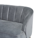 Christopher Knight Home® - Noble House - Amaia Mid-Century Modern Velvet Sofa with Seashell Backrest