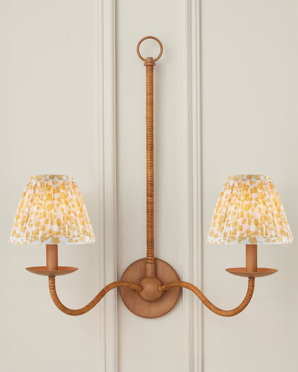 Currey & Company Maiden Tapered Chandelier Shade - Elegant Ginkgo-inspired Fabric For A Stylish Home Décor Upgrade Yellow Cotton 0900-0046-currey-company