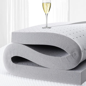 English Elm 2 Inch King Gel Memory Foam Topper Ventilated Cooling Layer for Pressure Relief B2716P331358