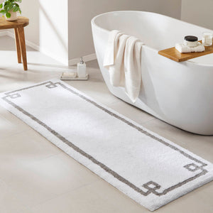 JLA Home Madison Park - Cotton Tufted Bath Rug 20x30 – Spa-Inspired Plush Absorbent Cotton with Skid-Resistant Backing, OEKO-TEX Certified White MP72-7332