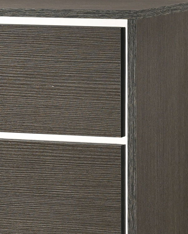 English Elm Escher Eight-Drawer Modern Oak-Style Dresser with Soft-Close Glides, Dovetail Construction, Dust-Proof Gray,Oak 54 L x 20 W x 37 H B2726P261878