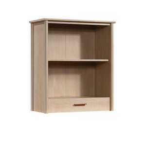 English Elm Library Hutch - Compact Brown Storage Solution With Adjustable Shelves & Hidden Drawer For Home Office B356P367869