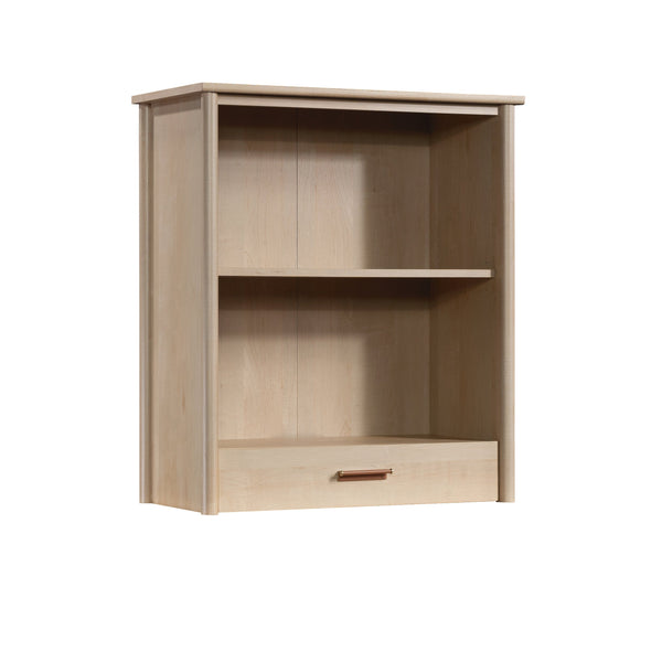 English Elm Library Hutch - Compact Brown Storage Solution With Adjustable Shelves & Hidden Drawer For Home Office B356P367869