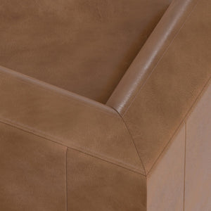 English Elm Rex Corner Sofa Module - Luxurious Caramel Brown Leather Seating For Modern Homes & Custom Comfort B136P199220-GIGA