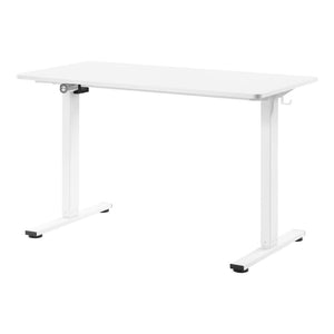 OSP Home Furnishings Primo Electric Sit Stand Desk with Laminate Top and Heavy Duty Steel Frame for Home Office 48"W PMO4823-WH