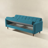 English Elm Ashcroft Furniture - Benara Teal Velvet Sleeper Sofa