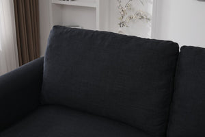 English Elm Sleeper Sofa Bed - Modern 2-Seater Convertible Couch With Memory Foam For Small Spaces, Dark Gray W3696S00005-GIGA