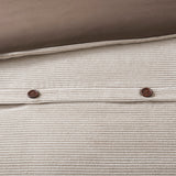 Madison Park Andes Transitional 3 Piece Corduroy Duvet Cover Set MP12-8131 Tan