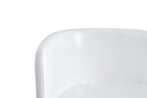 English Elm Sn-c-agmd6in1-bklth Retro Oil Wax Pu Leather Accent Chair with Ergonomic Cushioned Seat White W3875P371072
