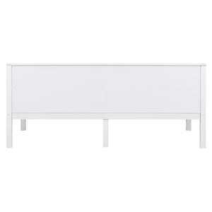 English Elm Twin Daybed Frame Solid Pine Sofa Bed for Guest Room Studio or Teen Bedroom White N708P266719K