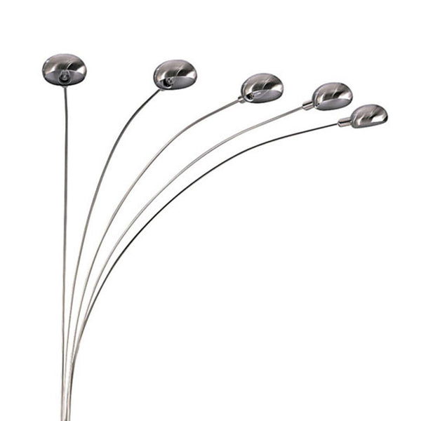 English Elm 84" Tall Metal Floor Lamp - Modern Satin Nickel Finish With 5 Adjustable Arms For Custom Lighting B072116043