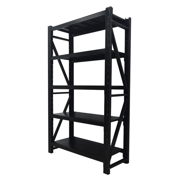 English Elm Five-tier Steel Garage Shelving Unit with Adjustable Levels and 1800 Lb Total Capacity W3752S00025