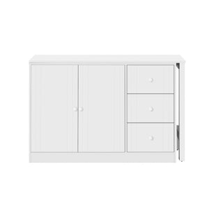 English Elm U_style Extendable Wooden Sideboard with 3 Drawers and 2 Doors for Entryway Living Room N711P334768K