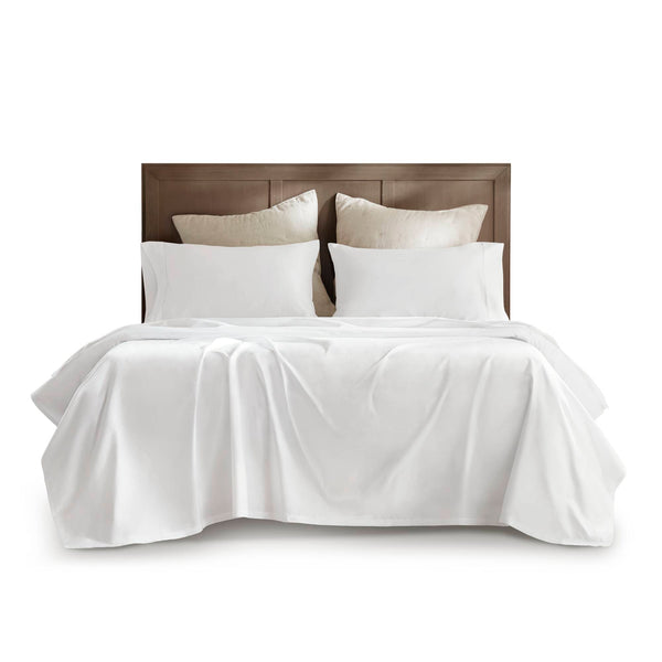 English Elm 5 Egyptian Cotton Split King Sateen Sheet Set with Deep Pockets Breathable Luxurious Feel White 5 L x 14 W x 12.25 H B035P381315