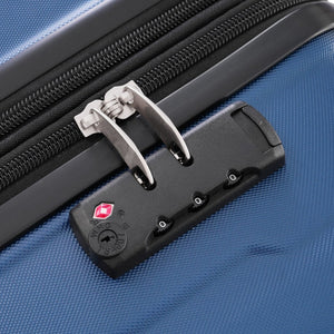 English Elm 2 Piece Abs Hard Shell Spinner Luggage Set with Tsa Lock Expandable Travel Suitcases Blue N732P198744C
