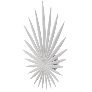 Bismarkia White Wall Sconce - Nature-Inspired Design by Marjorie Skouras, LED, Handcrafted Elegance