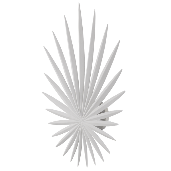 Bismarkia White Wall Sconce - Nature-Inspired Design by Marjorie Skouras, LED, Handcrafted Elegance