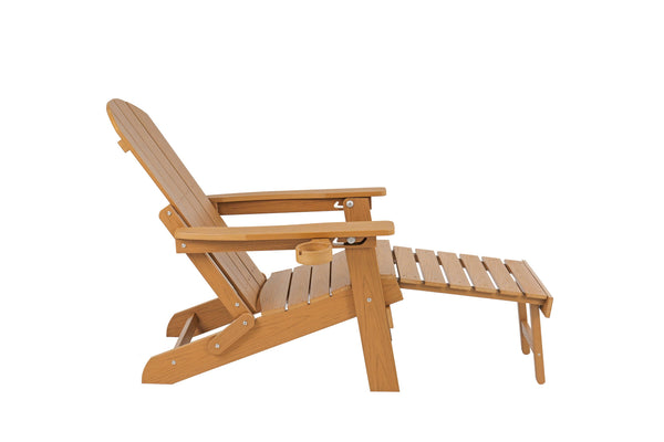 English Elm Lounge Chair: Teak Wood Finish, All-Weather Comfort, Foldable Design & Durable Hips For Year-Round Use W2085P362404
