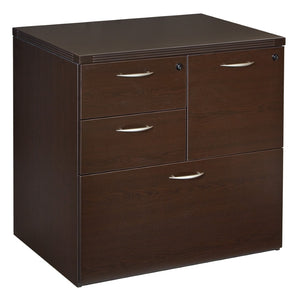OSP Home Furnishings Napa Multifile Pedestal Mobile Filing Cabinet for Office or Home Desk Storage Espresso NAP-69-ESP