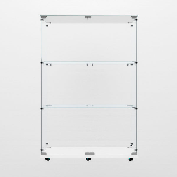 English Elm Tempered Glass Display Cabinet With Bluetooth Led Light, Lockable Storage For Wine & Collectibles W3155P268184-GIGA