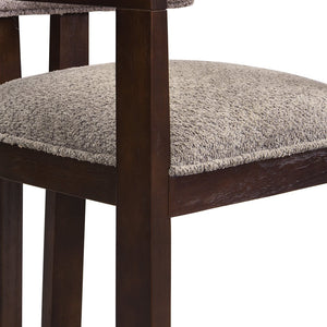 English Elm Christopher Knight Home® - N771P197053H Bouclé Upholstered Dining Chair with Wire-Brushed Rubberwood Frame, Modern Comfort Light Brown N771P361737O