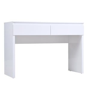 English Elm Modern Two-Drawer Dressing Table with Storage Shelves, MDF Construction, Multiroom Vanity Desk W2565P254277
