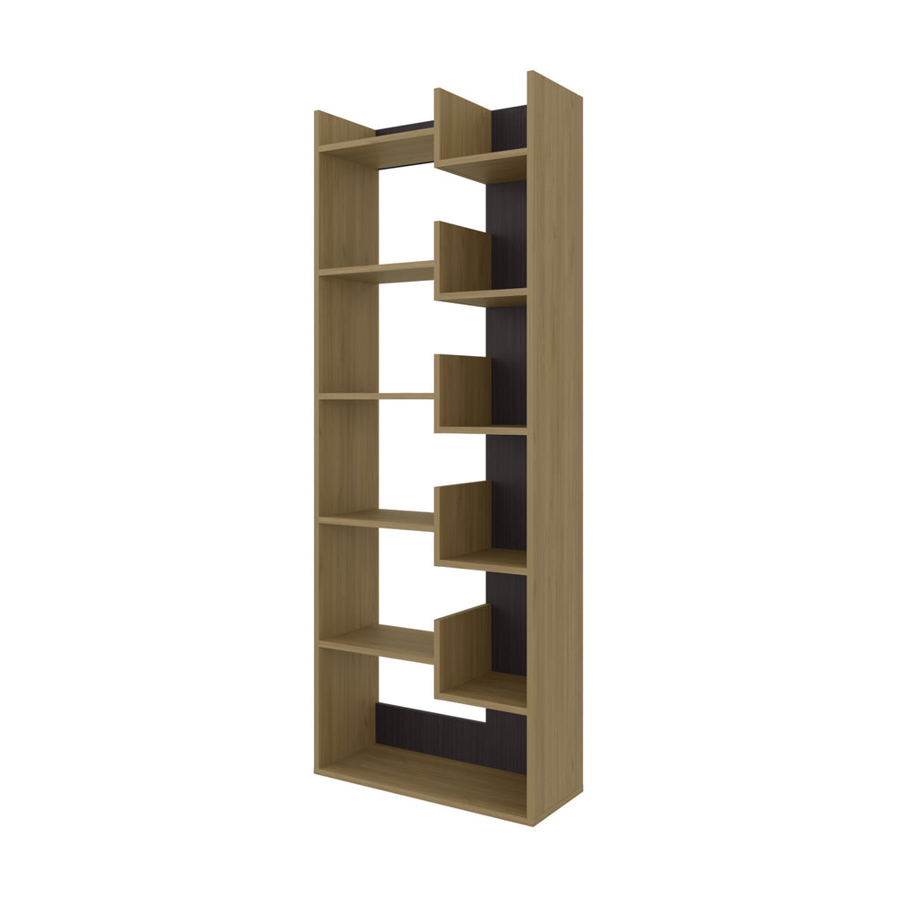 English Elm FM Perry Melamine Bookcase White with Open Shelves, Vertical Storage Organizer for Books, Decor and Small Spaces 63.8"H B128P283292