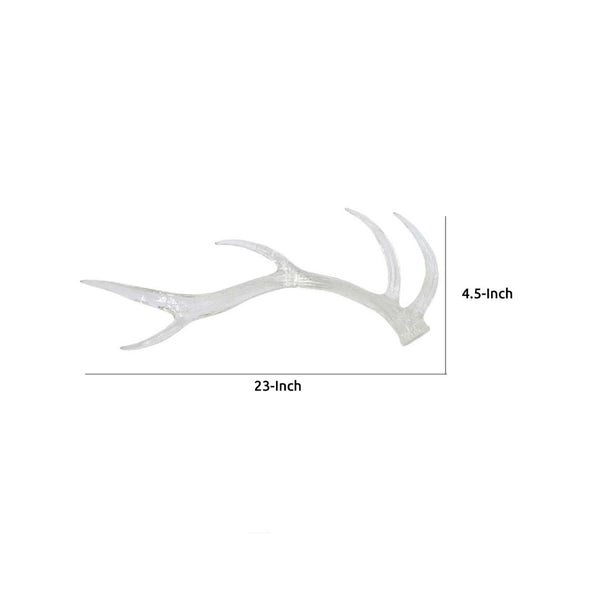 English Elm Decorative Clear Resin Antler Sculpture Transparent Light Catching Rustic Modern Accent B056P417021