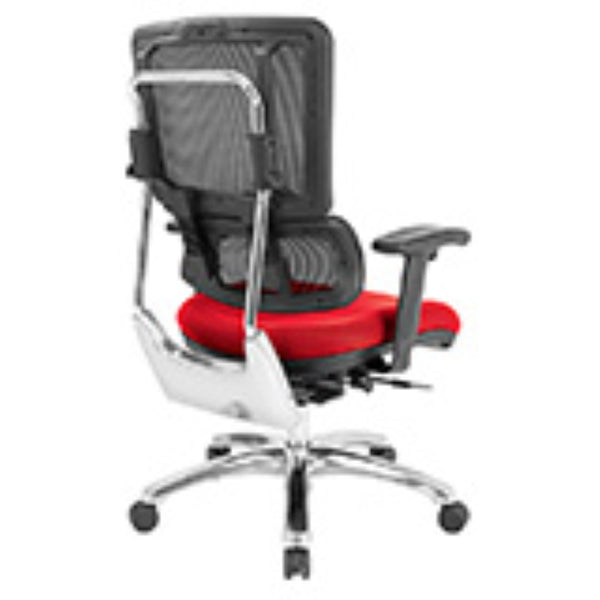 OSP Home Furnishings Vertical Mesh Back Ergonomic Manager Office Chair with Lumbar Support and Adjustable Arms Red 99662C-9