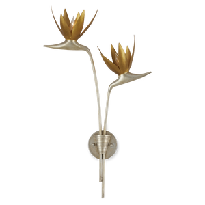 Paradiso Gold & Silver Wall Sconce - Nature-Inspired Elegance with Contemporary Design Flourish