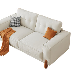 English Elm Couches Cloud-Like Chenille Loveseat 65" Compact Tufted Sofa 24" Deep Seat 900lb Sturdy Frame W2656P171901