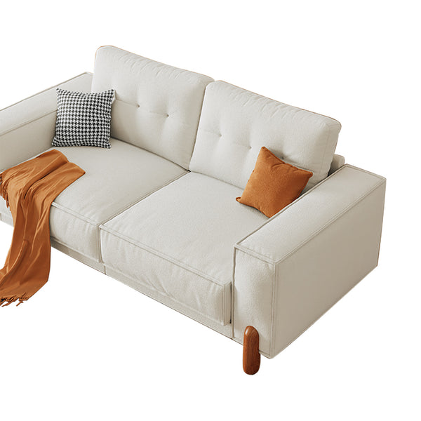 English Elm Couches Cloud-Like Chenille Loveseat 65" Compact Tufted Sofa 24" Deep Seat 900lb Sturdy Frame W2656P171901