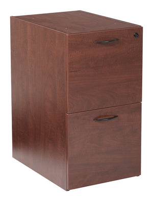 OSP Home Furnishings Napa File Pedestal with Two Deep Drawers for Letter and Legal Document Storage Cherry NAP-74-CHY