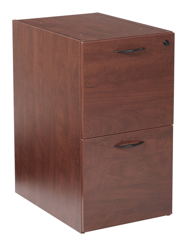 OSP Home Furnishings Napa File Pedestal with Two Deep Drawers for Letter and Legal Document Storage Cherry NAP-74-CHY