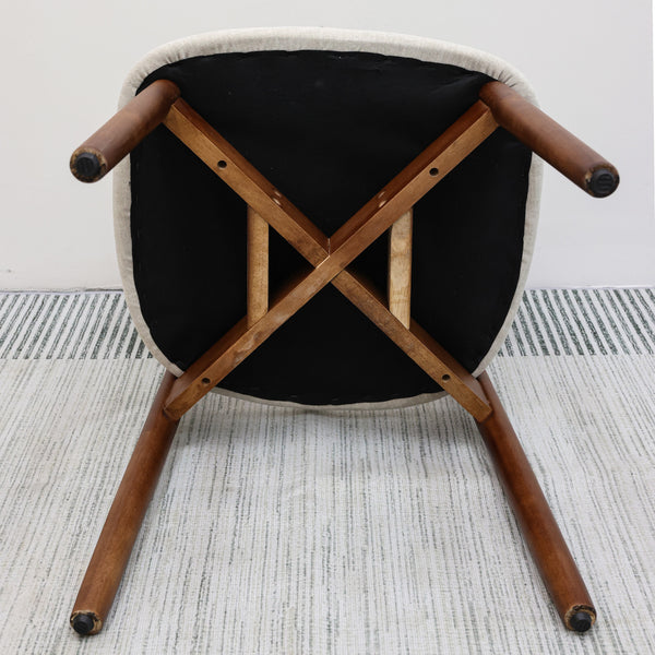 English Elm Laurel Green Flannelette Dining Chairs Set Of 2 - Ergonomic Design, Walnut Legs, Versatile Style T3967P386697