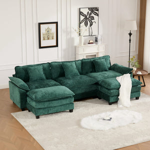 English Elm Wider Ergonomic Loveseat with Breathable Chenille Upholstery, Modular Design, Plush Double-Layer Cushioning W1143S00042 W1143S00042
