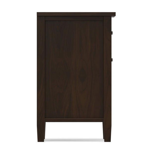 English Elm Warm Shaker Solid Pine Nightstand Two Drawer Open Shelf Farmhouse Bedside Storage B136P420752