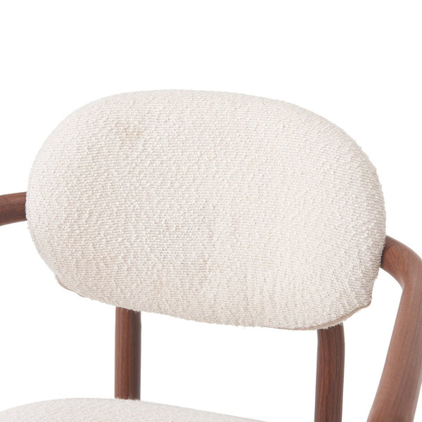 English Elm Indoor Beige Upholstered Dining Chairs Set of 2 with Woodgrain Metal Frame Walnut N772P390411W