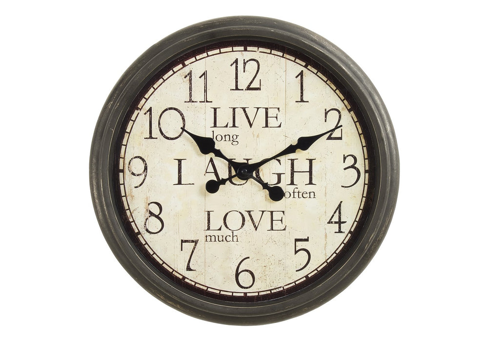 English Elm Clocks, 16" Antique Brown Round Wall Clock - Quiet Quartz Movement, Transitional Design For Any Room B2710P287095