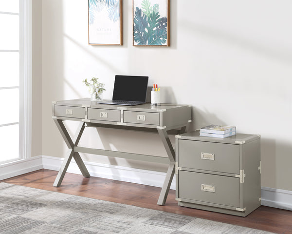 OSP Home Furnishings Wellington 2-Drawer Cabinet Grey