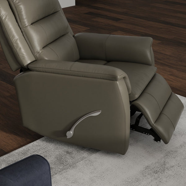 English Elm Global Swivel Glider Recliner In Madras Gray - Luxurious Comfort, Smooth Motion & Durable Design B339P333954