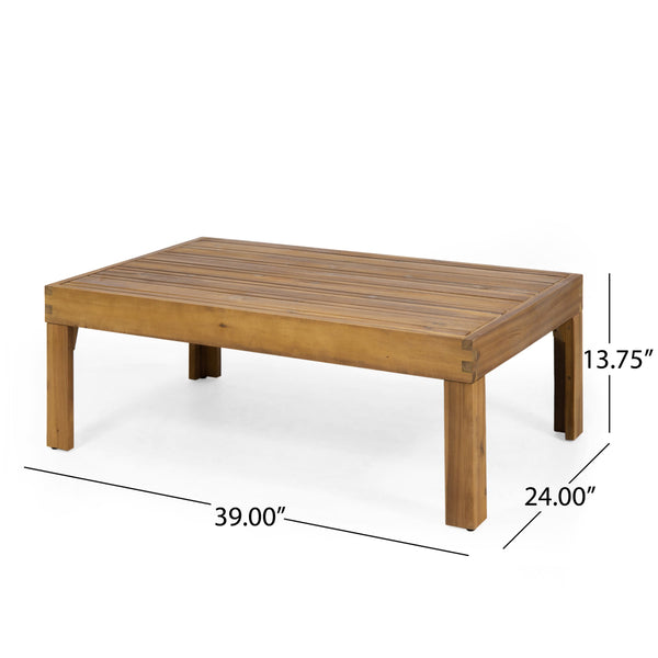 English Elm Christopher Knight Home® - Outdoor 4-Piece Acacia Wood Chat Set With Wicker Accents, Water-Resistant Cushions & Teak Finish 68942.00BGE-2_70141.00BGE