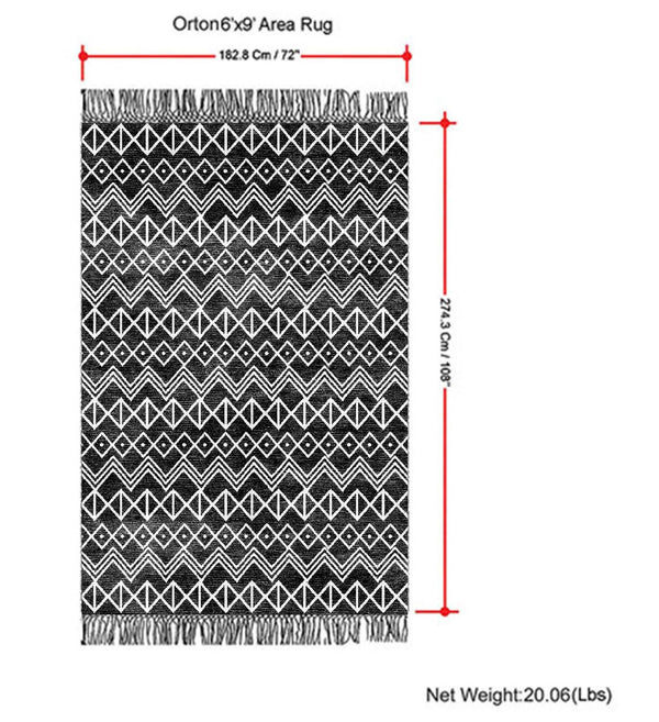 English Elm Orton 6 x 9 Area Rug Ivory Taupe Handwoven Wool Blend Geometric Pattern with Hand-Knotted Fringe B136P188393