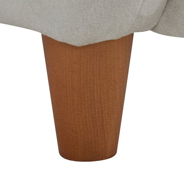 English Elm Christopher Knight Home® - Lucia Velvet Wingback Armchair with Pocket Spring Cushion, Mid-Century Birch Legs, Luxe Comfort White 31.5 L x 30.75 W x 30.5 H N776P205426W