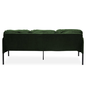 English Elm 3 Seater Polyester Fabric Sofa with High-Resilience Foam Seats, Modern Compact Couch for Small Spaces Green W1164P239081