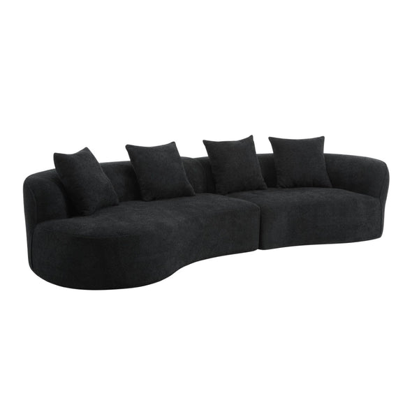 English Elm 126"curved Sectional Sofa Oversized 5 Seat Foam Cushion Living Room Conversation Piece N771P247830H_N771P247831H