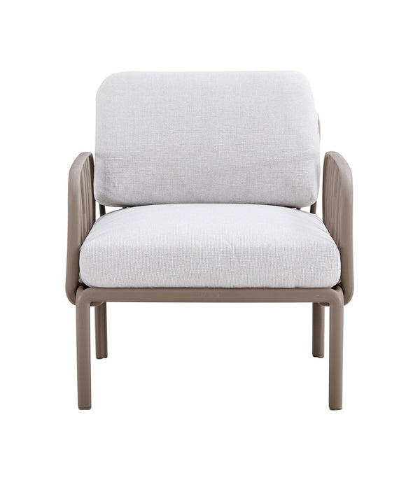 English Elm Patio Indoor/Outdoor Single Sofa Armchair With Weatherproof Cushions – Modern Comfort For Any Space W370S00039-GIGA